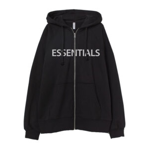 essentials oversized zip hoodie