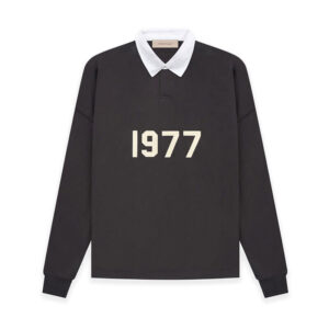 Essential 8th Collection 1977 French Terry Polo Black T-Shirt